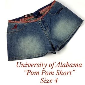 University of Alabama Team Denim Shorts Size 4
